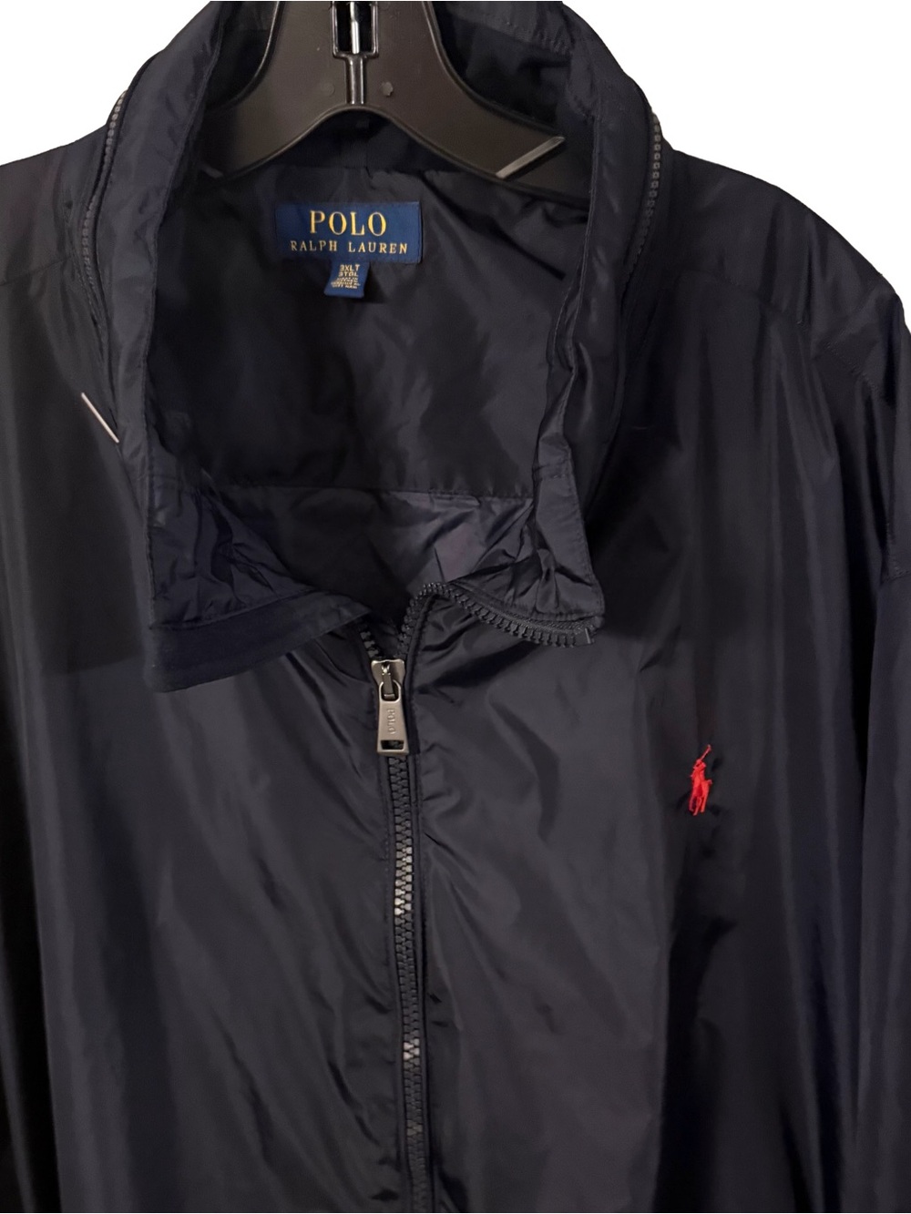 Polo Ralph Lauren Men's Navy Stow-Away Zip Hood Windbreaker Jacket Sz 3XLT NEW!